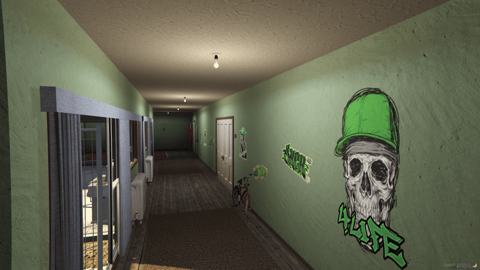 FIVEM Davis Gang Hideout | Multi-Level Apartment MLO | Interior & Exterior | Workshop & Armory | Custom Graffiti | Add-On | Optimized | Fivem Ready | High Quality — image 7