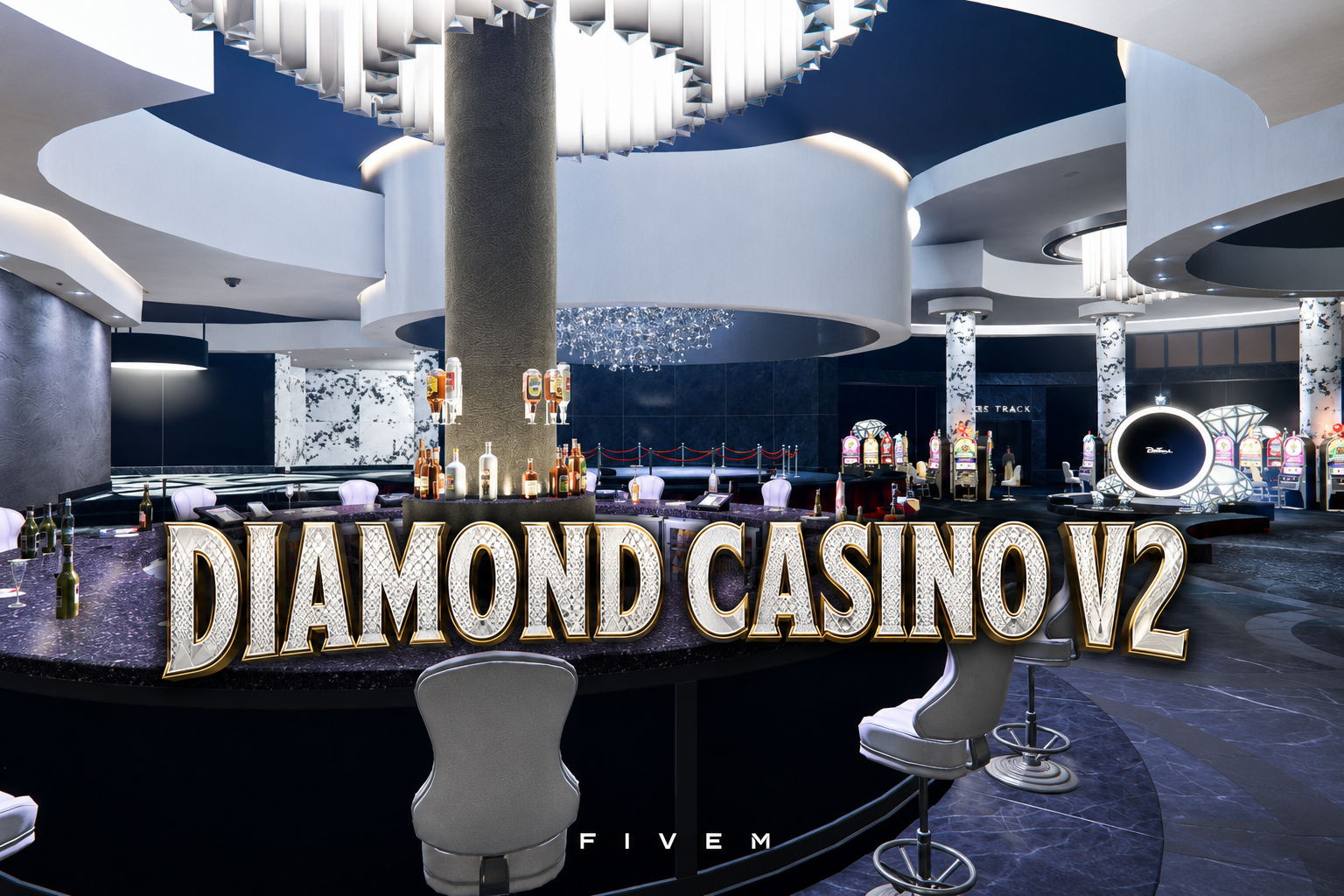 FIVEM Diamond Casino V2 | Luxury Casino MLO | Interior & Exterior | Custom Props | Gaming Machines | Add-On | Optimized | Fivem Ready | High Quality