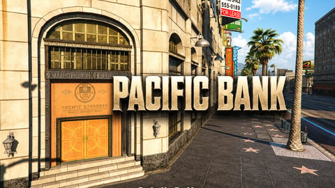 FIVEM Pacific Bank | Grand Bank MLO | Interior & Exterior | Vault & Offices | Add-On | Optimized | Fivem Ready | High Quality cover
