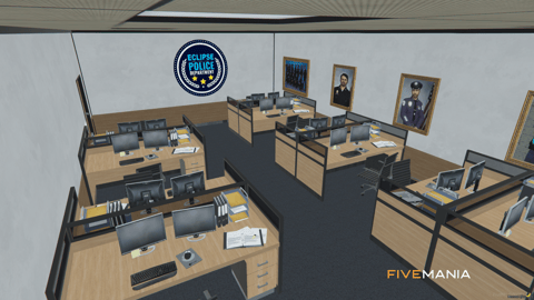 FIVEM Eclipse Police Department | Modern Police Station MLO | Interior & Exterior | Offices | Jail Cells | Briefing Room | Add-On | Optimized | Fivem Ready | High Quality — image 8