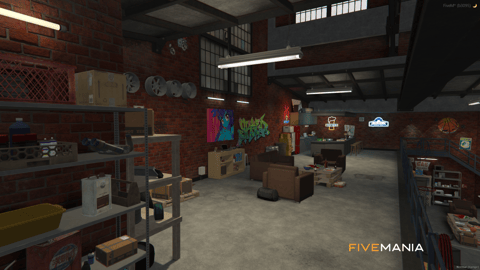 FIVEM Bennys | Iconic Mechanic Shop MLO | Interior & Exterior | Paint Booth | Lounge Area | Custom Props | Add-On | Optimized | Fivem Ready | High Quality — image 15