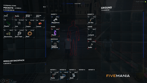 FIVEM Ox Inventory + Ox Lib Redesign | Modern Inventory UI | Crafting System | Store Interface | Hotbar | Add-On | Optimized | Fivem Ready | High Quality, image 3