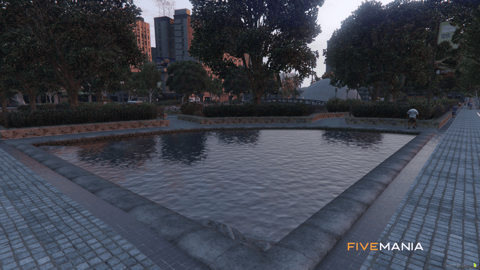 FIVEM Legion Square V4 | Revitalized Public Space MLO | Amphitheater | Seating Areas | Food Stalls | Water Features | Add-On | Optimized | Fivem Ready | High Quality — image 14