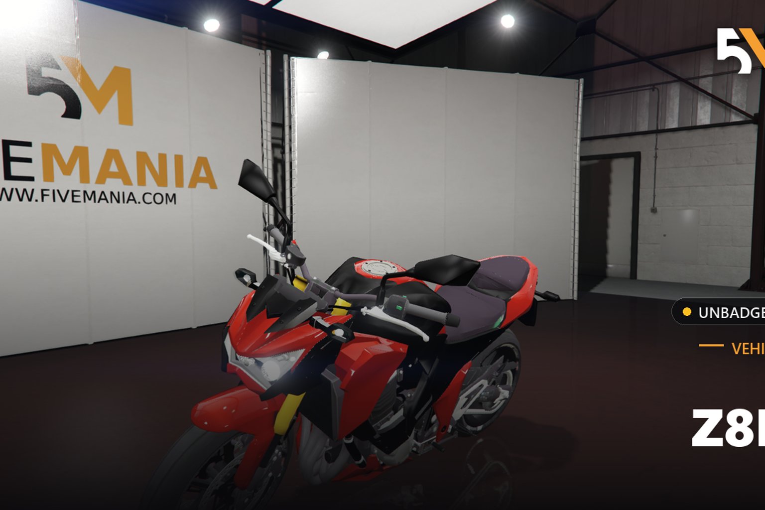 FIVEM Z8R | Sport Motorcycle [Unbadged] Add-On | Optimized | Fivem Ready | High Quality