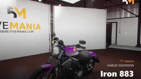 FIVEM Harley-Davidson Iron 883 | Realistic Cruiser Motorcycle [Badged] Add-On | Custom Paint | Working Lights | Optimized | Fivem Ready | High Quality cover
