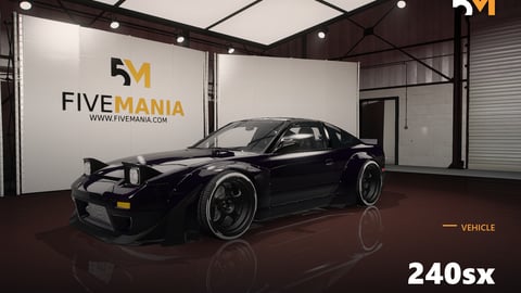 FIVEM 240sx | Realistic Sports Car [Unbadged] Add-On | Custom Body Kit | Wide Fenders | Custom Wheels | Pop-Up Headlights | Add-On | Optimized | Fivem Ready | High Quality cover