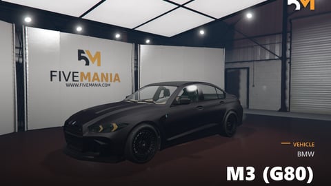 FIVEM BMW M3 (G80) | Lore Friendly Performance Sedan | Interior & Exterior | Custom Wheels | Working Lights | Breakable Glass | Add-On | Optimized | Fivem Ready | High Quality cover