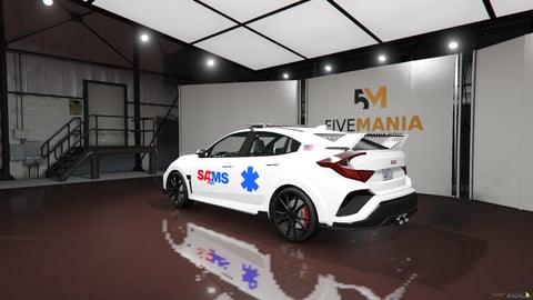 FIVEM Honda Civic Type R (FK8) | Lore Friendly EMS Vehicle Add-On | Working Emergency Lights | Custom Liveries | HQ Interior | Optimized | Fivem Ready | High Quality, image 8