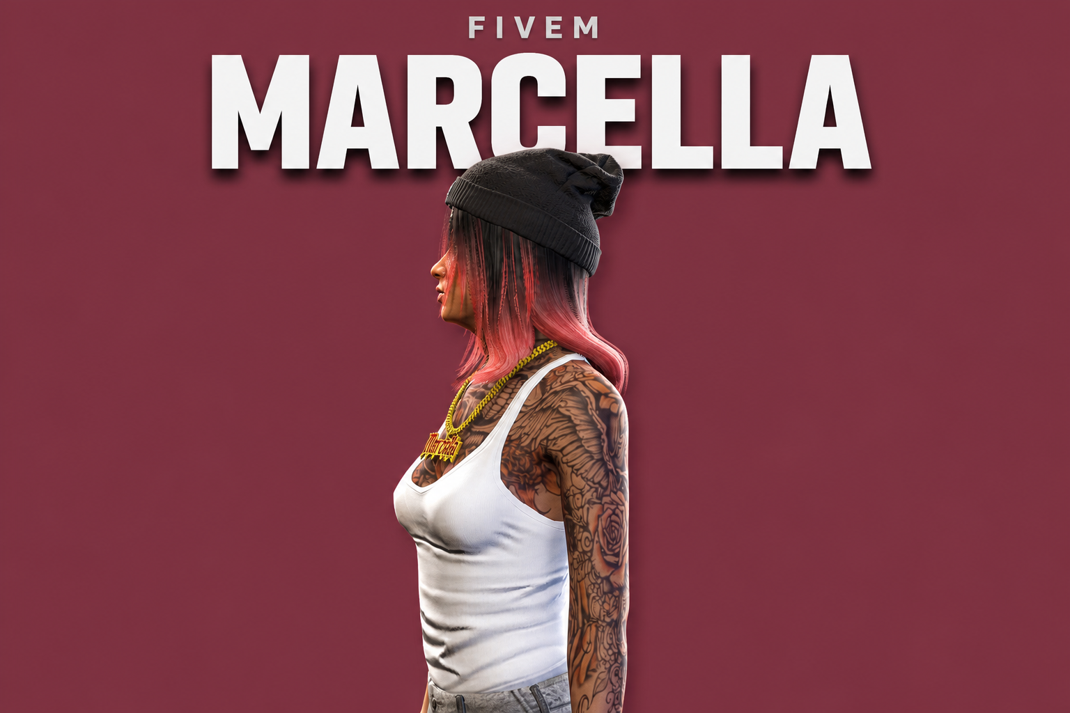 Marcella | Female Ped | Multiple Outfits | Optimized & Fivem Ready [Add-On]