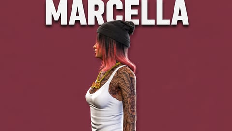 Marcella | Female Ped | Multiple Outfits | Optimized & Fivem Ready [Add-On] cover