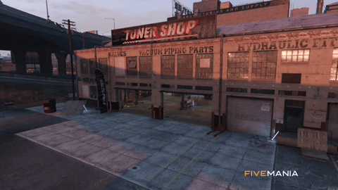 FIVEM Tuner Shop | Custom Mechanic Shop MLO | Interior & Exterior | Bar & Basketball Court | Car Lifts | Add-On | Optimized | Fivem Ready | High Quality — image 2