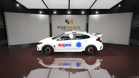 FIVEM Honda Civic Type R (FK8) | Lore Friendly EMS Vehicle Add-On | Working Emergency Lights | Custom Liveries | HQ Interior | Optimized | Fivem Ready | High Quality, image 7