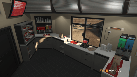 FIVEM Burgershot Restaurant | Iconic Fast Food Restaurant MLO | Interior & Exterior | Detailed Kitchen | Dining Area | Restrooms | Add-On | Optimized | Fivem Ready | High Quality — image 8