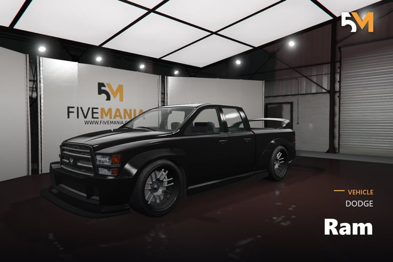 FIVEM Dodge Ram, Custom Pickup Truck [Badged] Add-On