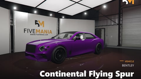 FIVEM Bentley Continental Flying Spur | Luxury Sedan [Unbadged] Add-On | HQ Interior & Exterior | Custom Wheels | Working Lights | Optimized | Fivem Ready | High Quality cover