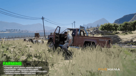FIVEM Farming Job Script | Immersive Roleplay Activity | Group Job | Milking & Fence Repairs | Farm Health System | Open World Farming | Crop Growth | Add-On | Optimized | Fivem Ready | High Quality, image 6