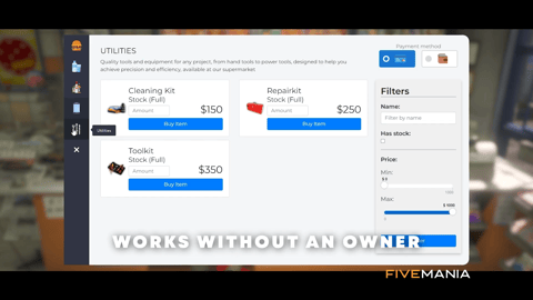 FIVEM Store Ownership Script | Advanced Business Management System | Employee Management | Store Upgrades | Banking System | Inventory | Add-On | Optimized | Fivem Ready | High Quality, image 3