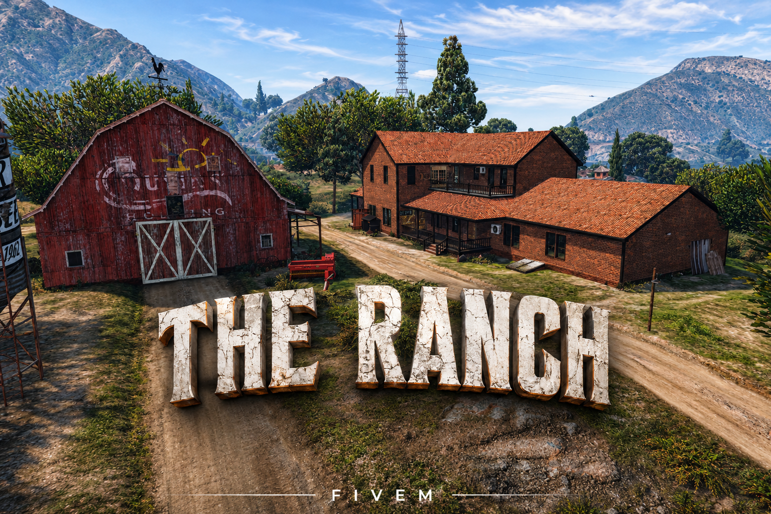 FIVEM The Ranch | Expansive Rural MLO | Interior & Exterior | Custom Props | Jail Cells | Add-On | Optimized | Fivem Ready | High Quality