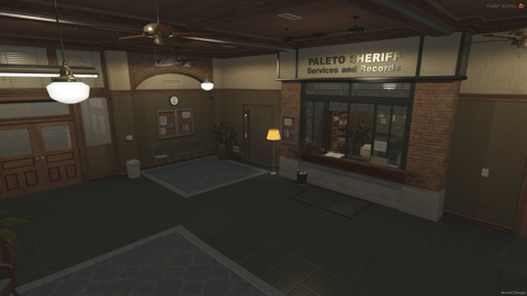 FIVEM Paleto Sherif Department V2 | Detailed Sheriff Station MLO | Interior & Exterior | Offices & Cells | Custom Props | Add-On | Optimized | Fivem Ready | High Quality — image 6