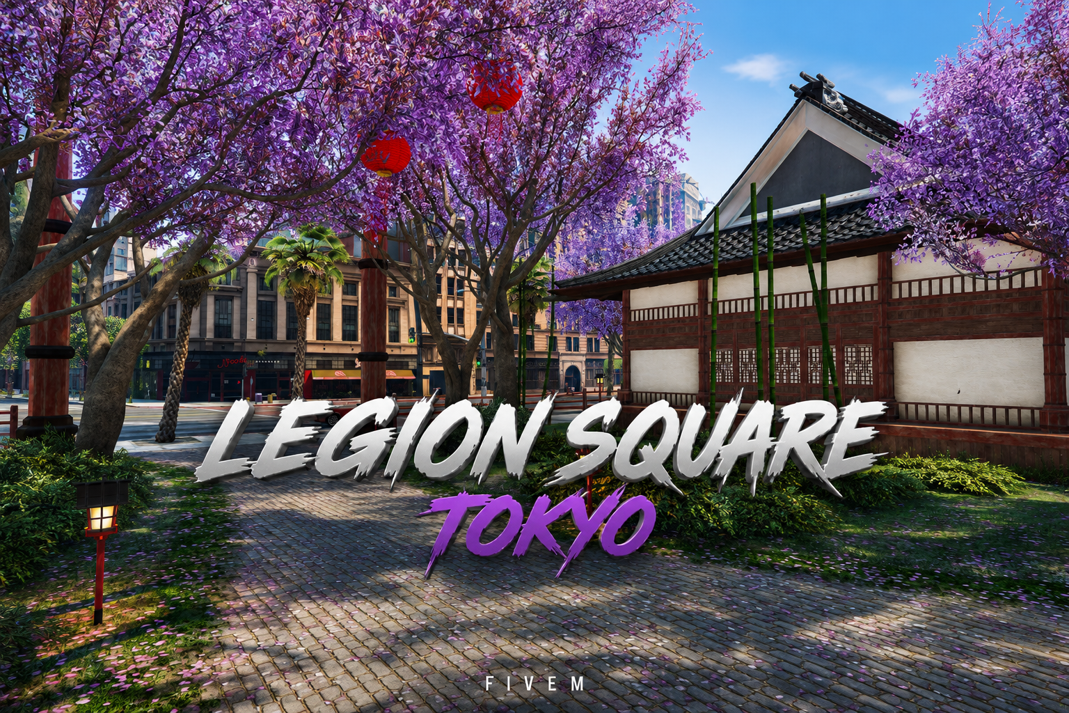 FIVEM Legion Square Tokyo | Japanese Themed Map Edit | Cherry Blossom Trees & Custom Buildings | Optimized | Fivem Ready | High Quality