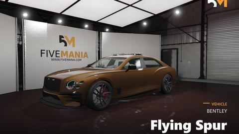 FIVEM Bentley Flying Spur | Lore Friendly Luxury Sedan Add-On | HQ Interior | Custom Wheels | Working Lights | Optimized | Fivem Ready | High Quality cover