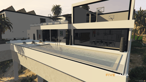 FIVEM Vinewood Villa | Luxury Modern Estate | Pool & Basketball Court | Gym & Walk-In Closet | Interior & Exterior | Mansion MLO | Add-On | Optimized | Fivem Ready | High Quality — image 2