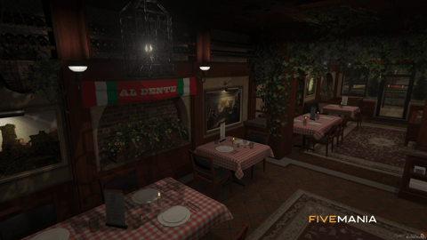 FIVEM Aldente Restaurant | Cozy Italian Dining MLO | Interior & Exterior | Add-On | Optimized | Fivem Ready | High Quality — image 7