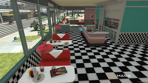 FIVEM Vespucci Beach Diner, Retro Diner MLO, image 6