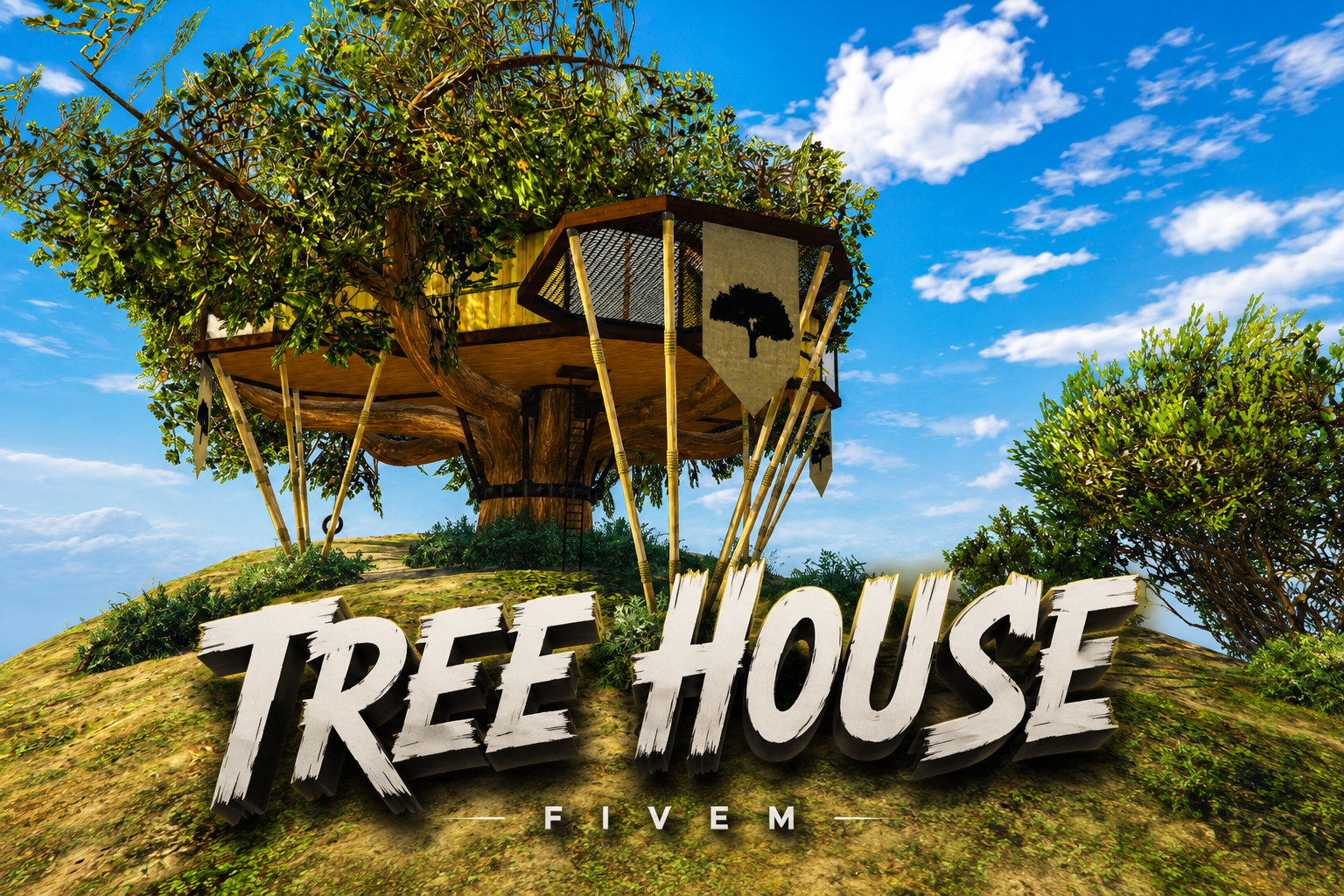 FIVEM Tree House | Unique Residential MLO | Interior & Exterior | Custom Props | Scenic Views | Add-On | Optimized | Fivem Ready | High Quality