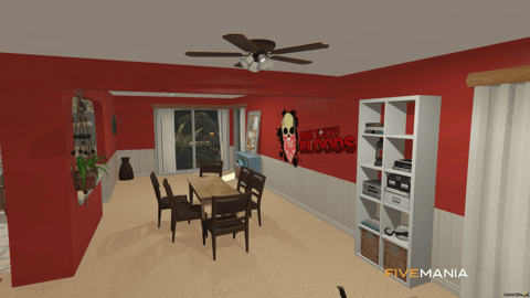 FIVEM Bloods Hood | Custom Gang Territory MLO | Interior & Exterior | Custom Graffiti | Underground Garage | Add-On | Optimized | Fivem Ready | High Quality — image 23