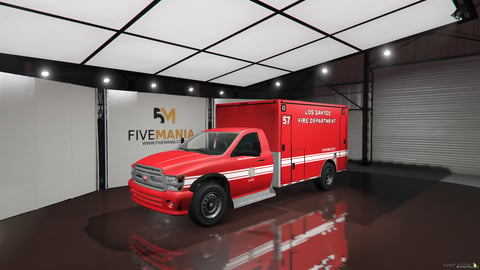 FIVEM Dodge Ram Ambulance | Lore Friendly Emergency Ambulance | Working Lights | Custom Livery | Add-On | Optimized | Fivem Ready | High Quality, image 3