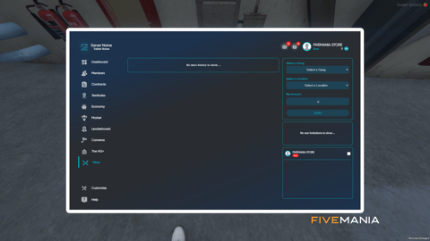 FIVEM Gang System | Comprehensive Management Script | Territory Control | Member Management | Economy Features | Add-On | Optimized | Fivem Ready | High Quality, image 15
