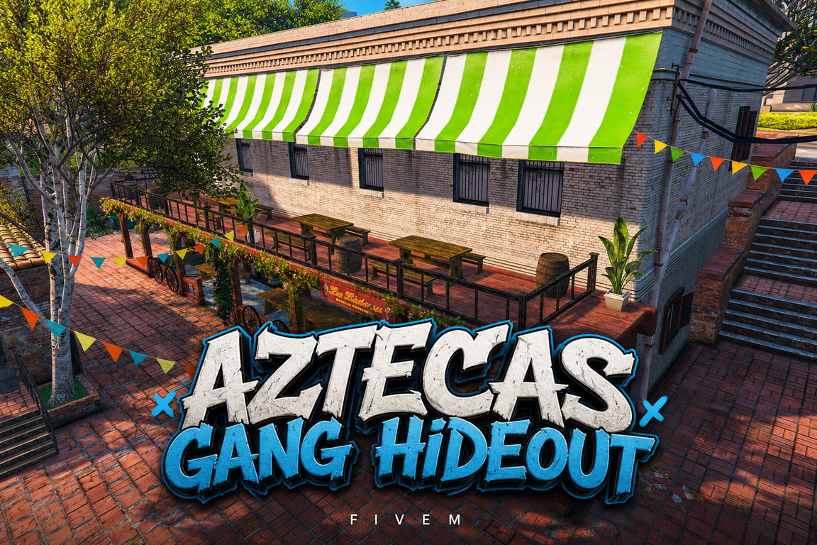 FIVEM Aztecas Gang Hideout | Rustic Gang Hideout MLO | Interior & Exterior | Custom Props | Add-On | Optimized | Fivem Ready | High Quality