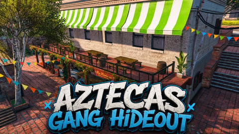 FIVEM Aztecas Gang Hideout | Rustic Gang Hideout MLO | Interior & Exterior | Custom Props | Add-On | Optimized | Fivem Ready | High Quality cover