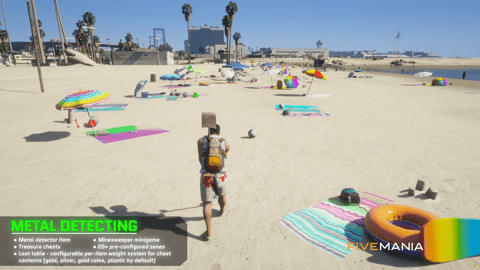 FIVEM Metal Detecting Script | Engaging Minigame Script | Treasure Hunting | Minigame | Configurable Loot | Add-On | Optimized | Fivem Ready | High Quality, image 4
