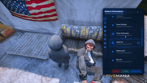 FIVEM Sit Anywhere | Universal Sitting Script | Custom Animations | Lay Down Feature | Prop Detection | Custom UI | Add-On | Optimized | Fivem Ready | High Quality, image 19