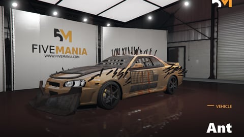 FIVEM Ant | Post-Apocalyptic Battle Car [Unbadged] Add-On | Spikes & Armor | Custom Front Plow | Roll Cage | Working Lights | Optimized | Fivem Ready | High Quality cover