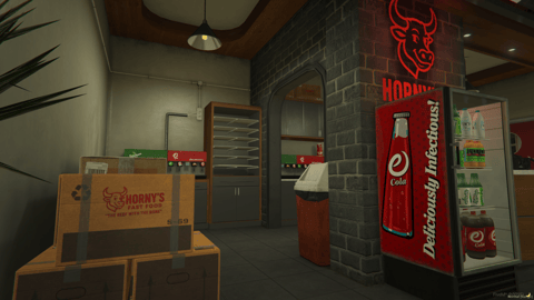 FIVEM Hornys V2 | Lore-Friendly Fast Food Restaurant | Interior & Exterior | Detailed Kitchen | Add-On | Optimized | Fivem Ready | High Quality — image 6