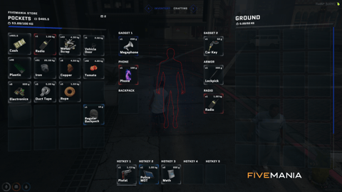 FIVEM Ox Inventory + Ox Lib Redesign | Modern Inventory UI | Crafting System | Store Interface | Hotbar | Add-On | Optimized | Fivem Ready | High Quality, image 4