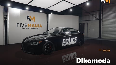 FIVEM Dlkomoda | Police Sedan [Unbadged] Add-On | Emergency Lights | Liveries | Optimized | Fivem Ready | High Quality cover