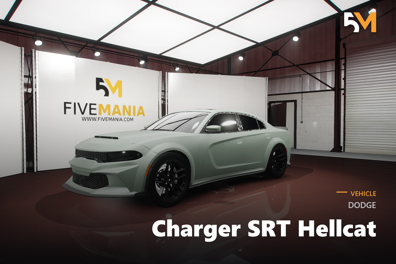 FIVEM Dodge Charger SRT Hellcat | Realistic Sports Sedan [Badged] Add-On | Fivem Ready | High Quality | Optimized