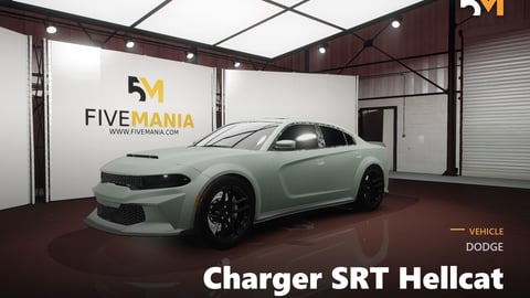 FIVEM Dodge Charger SRT Hellcat | Realistic Sports Sedan [Badged] Add-On | Fivem Ready | High Quality | Optimized cover