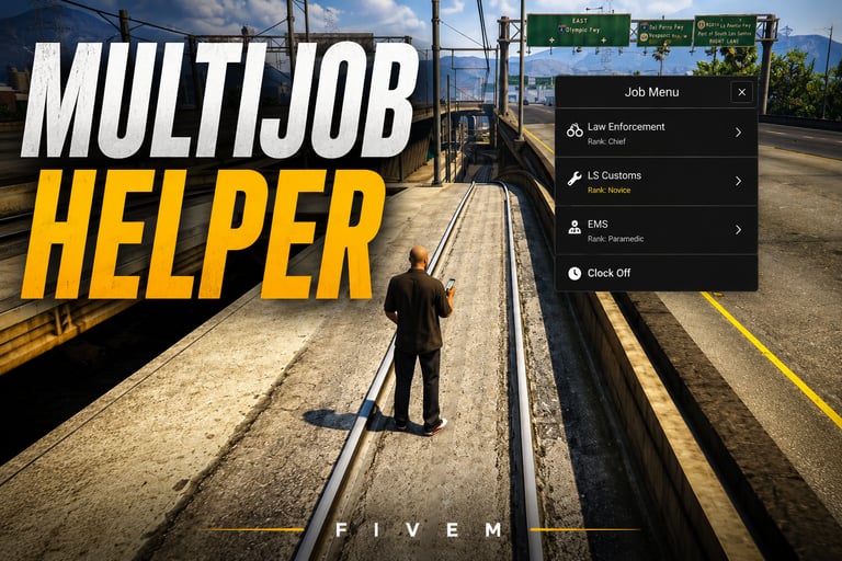 FIVEM Multijob Helper, Advanced Job Management Script