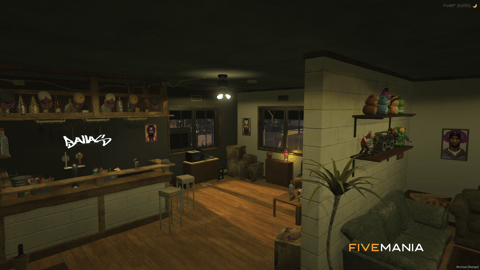 FIVEM Ballas Hideout | Custom Gang Hideout MLO | Interior & Exterior | Custom Props | Graffiti Art | Pool Table | Add-On | Optimized | Fivem Ready | High Quality — image 5