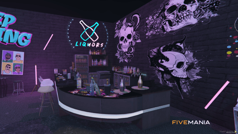 FIVEM Liquors Bar | Vibrant Bar MLO | Interior & Exterior | Custom Props | Neon Lighting | Add-On | Optimized | Fivem Ready | High Quality — image 4