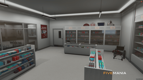 FIVEM Eclipse Medical Tower | Comprehensive Hospital MLO | Interior & Exterior | Pharmacy | Lab | Coffee Shop | Underground Parking | Add-On | Optimized | Fivem Ready | High Quality — image 7