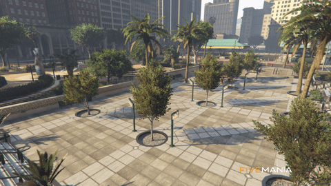 FIVEM Strawberry Legions Square | Enhanced City Square MLO | Custom Props | New Seating Areas | Gas Station | Add-On | Optimized | Fivem Ready | High Quality — image 9