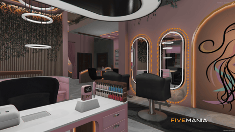 FIVEM Nail Shop | Modern Nail & Hair Salon MLO | Interior & Exterior | Spa Services | Hair Styling Stations | Add-On | Optimized | Fivem Ready | High Quality — image 10