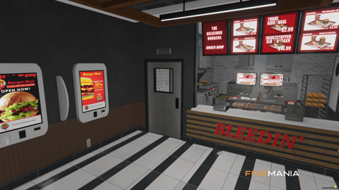 FIVEM Burgershoot Restaurant V2 | Detailed Fast Food MLO | Interior & Exterior | Add-On | Optimized | Fivem Ready | High Quality — image 7