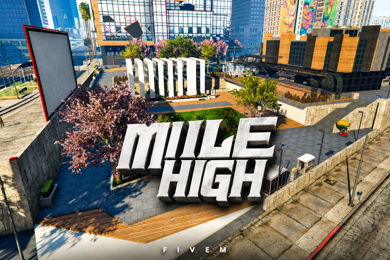 FIVEM Mile High | Multi-Purpose Urban Complex MLO | Interior & Exterior | Offices & Plaza | Add-On | Optimized | Fivem Ready | High Quality